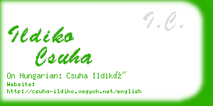 ildiko csuha business card